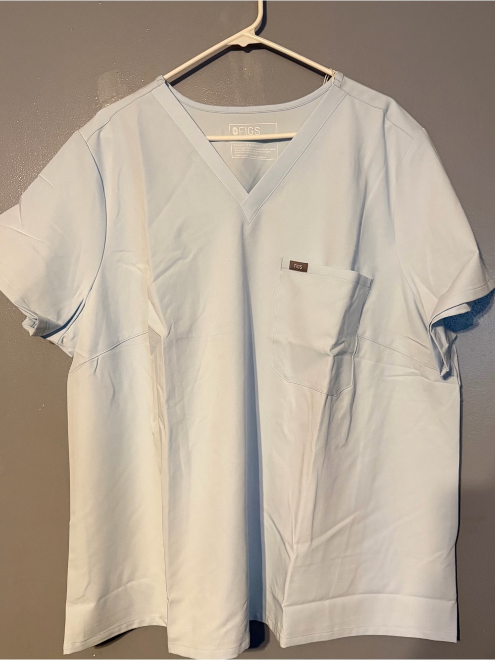 FIGS Catarina One-Pocket Scrub Top Light Blue 5XL NWT